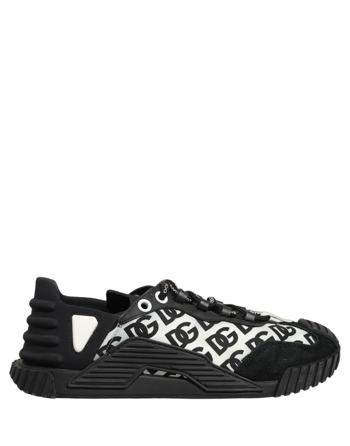 Dolce & Gabbana Black Logo Lace Up Low Top NS1 Men Sneakers Shoes