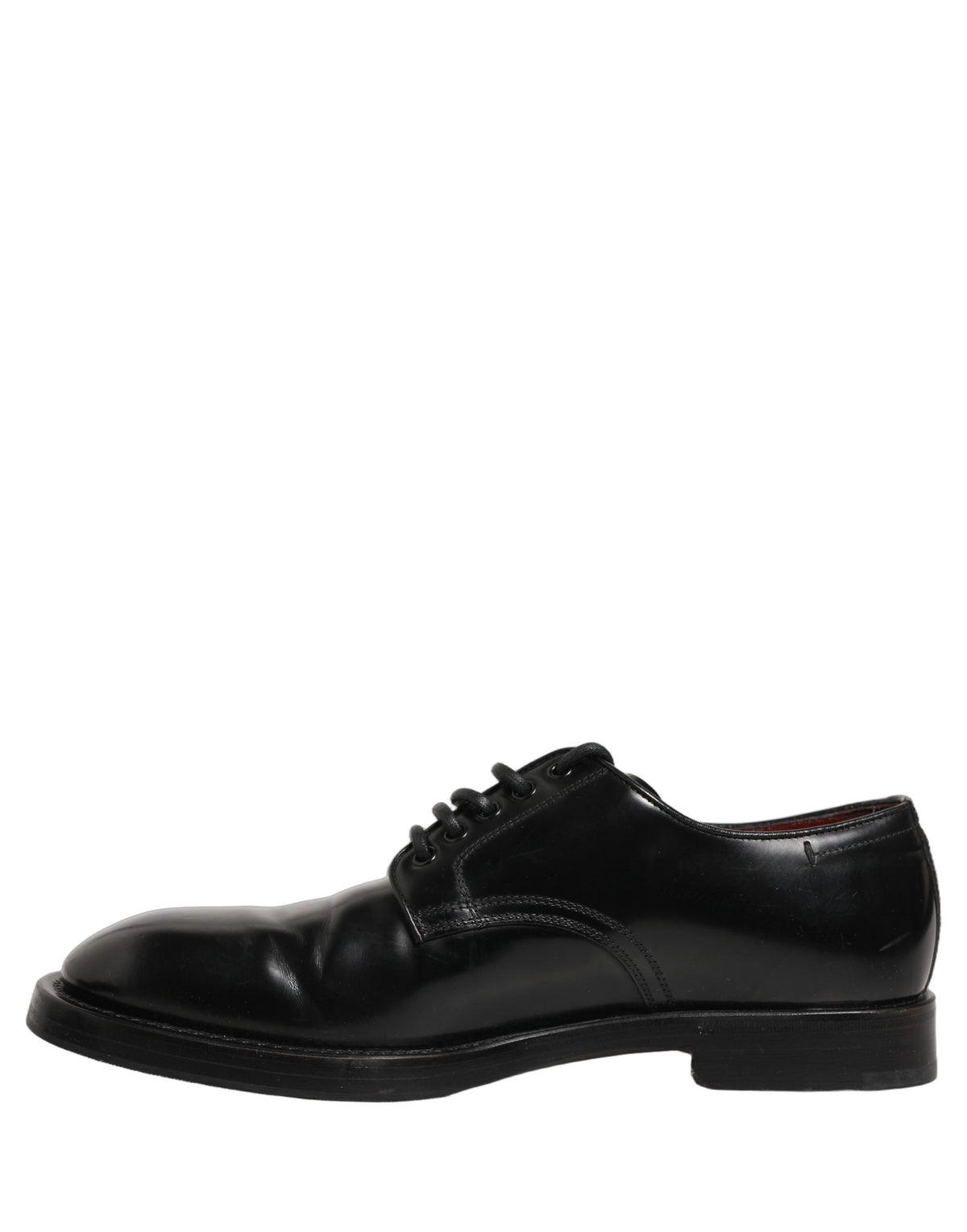 Dolce & Gabbana Black Leather Lace Up Derby Dress Men Shoes