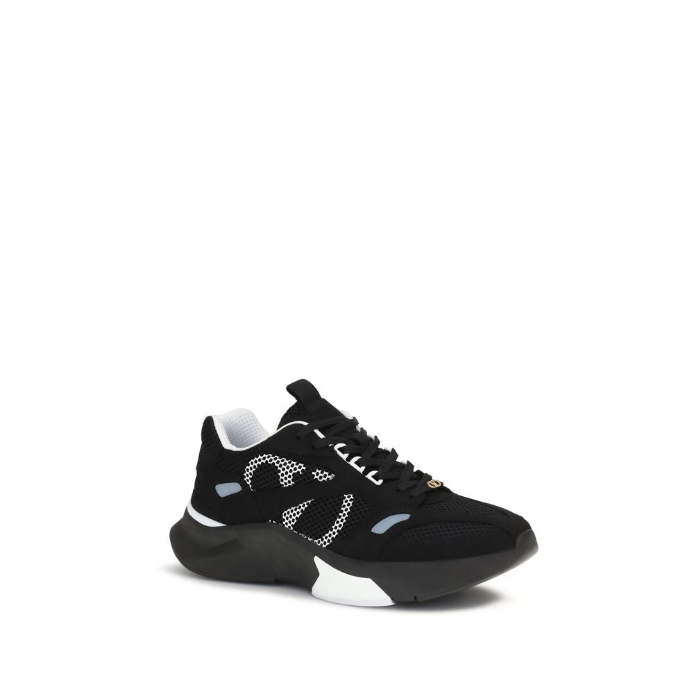Valentino Garavani Black Polyester Athletic Sneakers