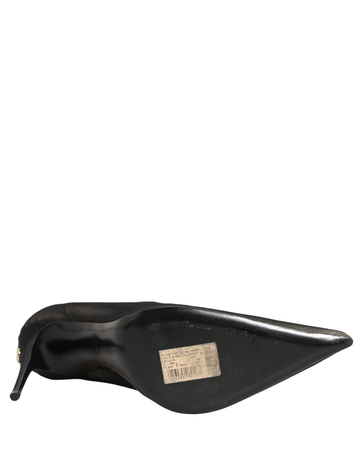 Dolce & Gabbana Black Mesh Stiletto High Heels Pumps Shoes
