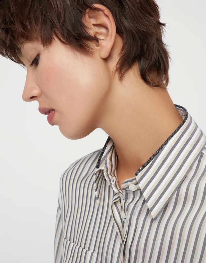 Brunello Cucinelli Multicolor Silk Shirt