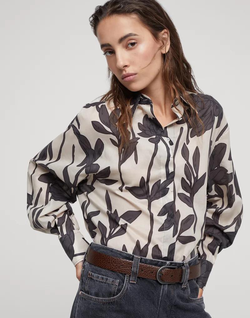 Brunello Cucinelli Bicolor Cotton Shirt