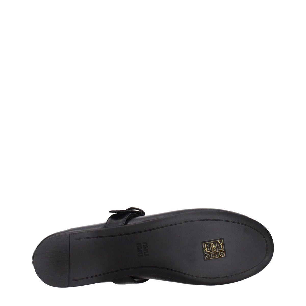 Miu Miu Black Leather Ballet Flats