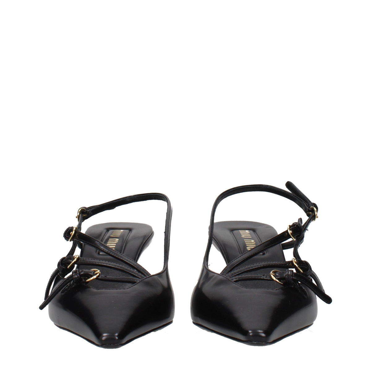 Miu Miu Black Leather High Heel Pumps