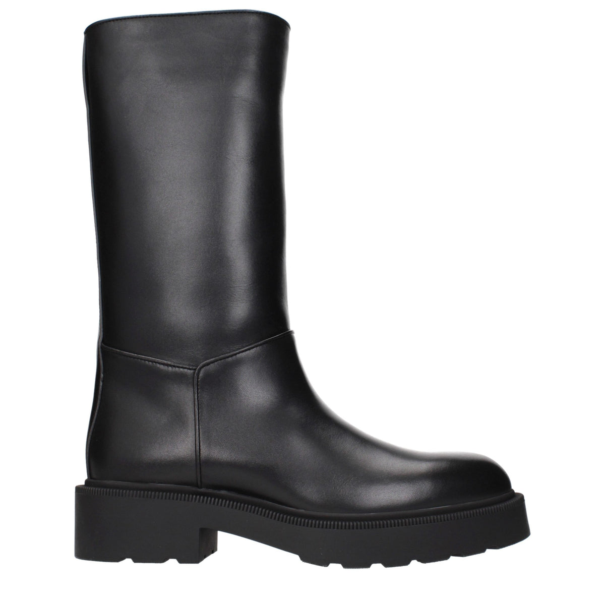 The Row Black Leather Boots