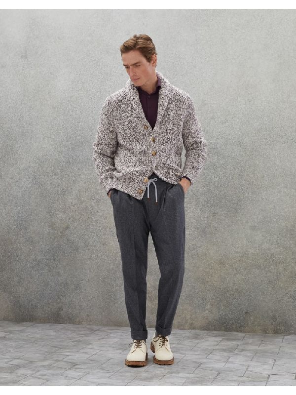 Brunello Cucinelli Gray Wool Casual Pants