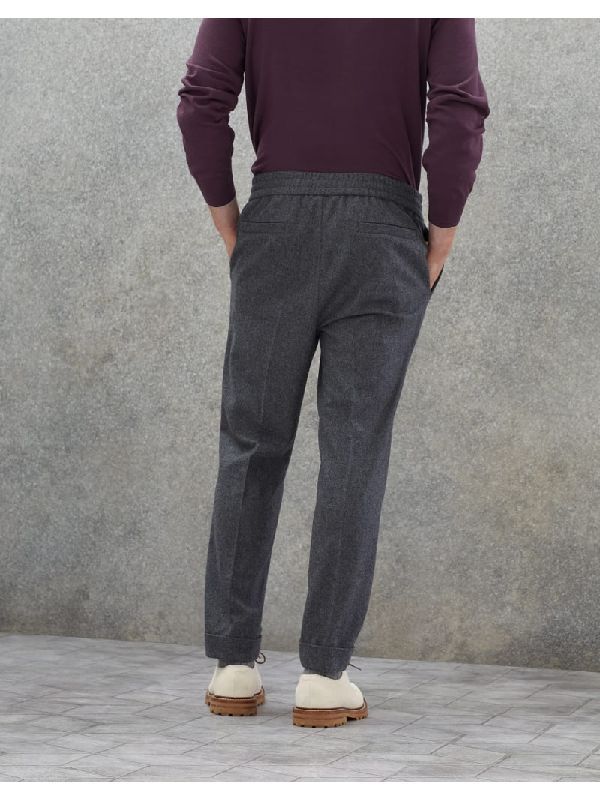 Brunello Cucinelli Gray Wool Casual Pants
