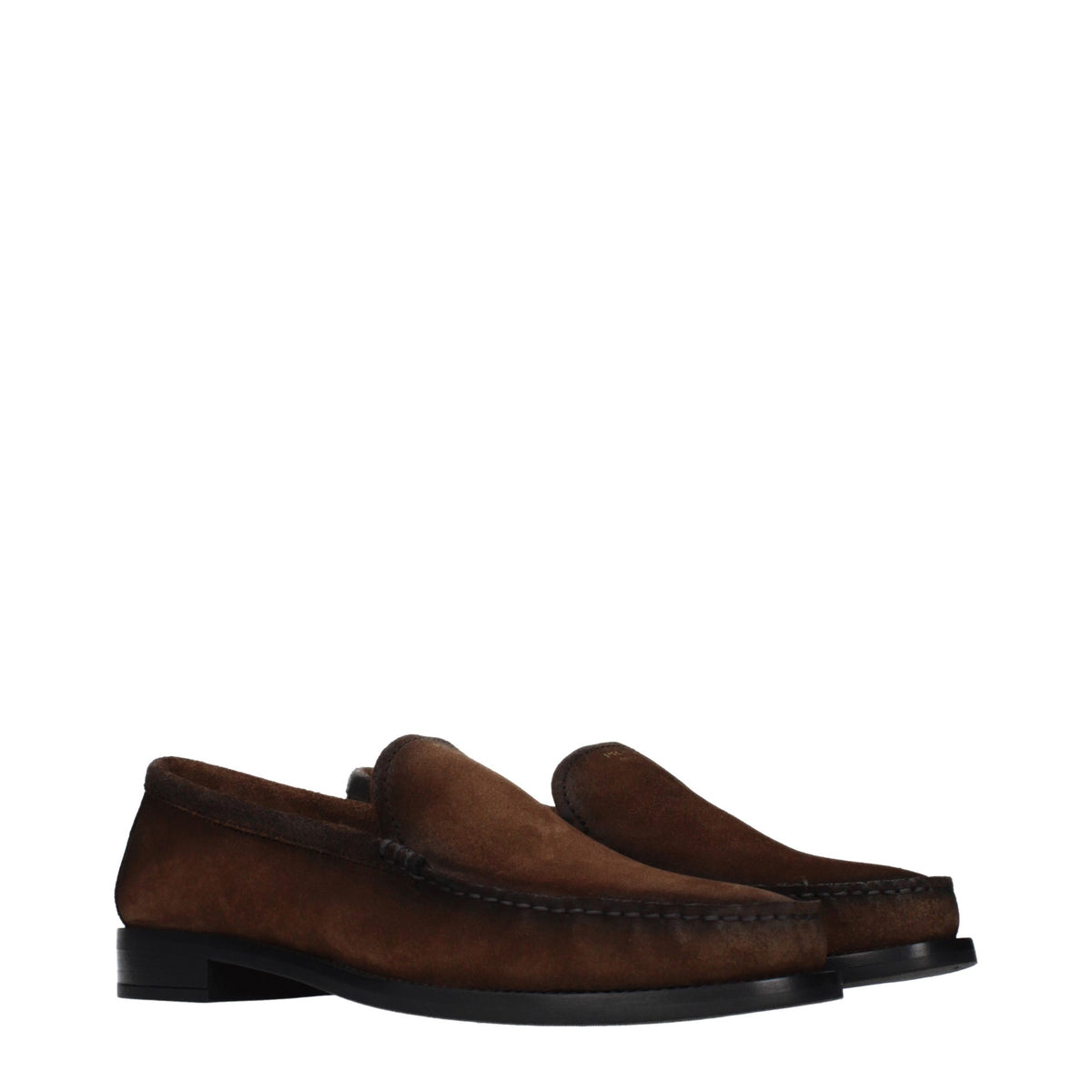 Prada Brown Leather Slip-On Loafers