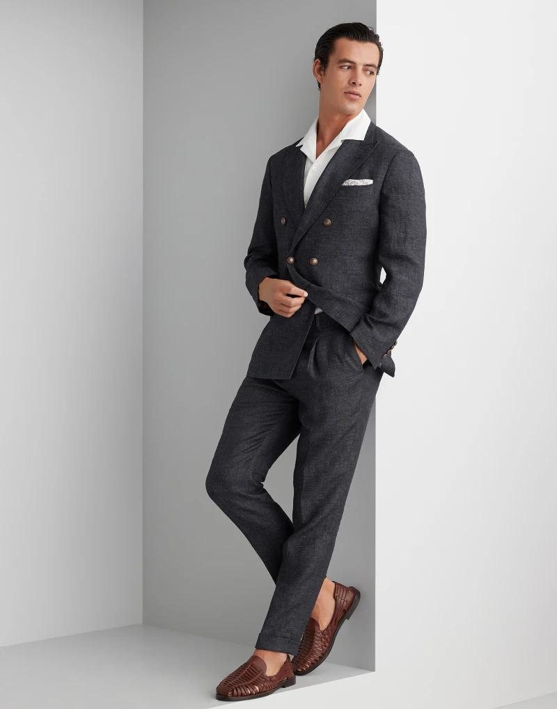 Brunello Cucinelli Black Linen Blazer