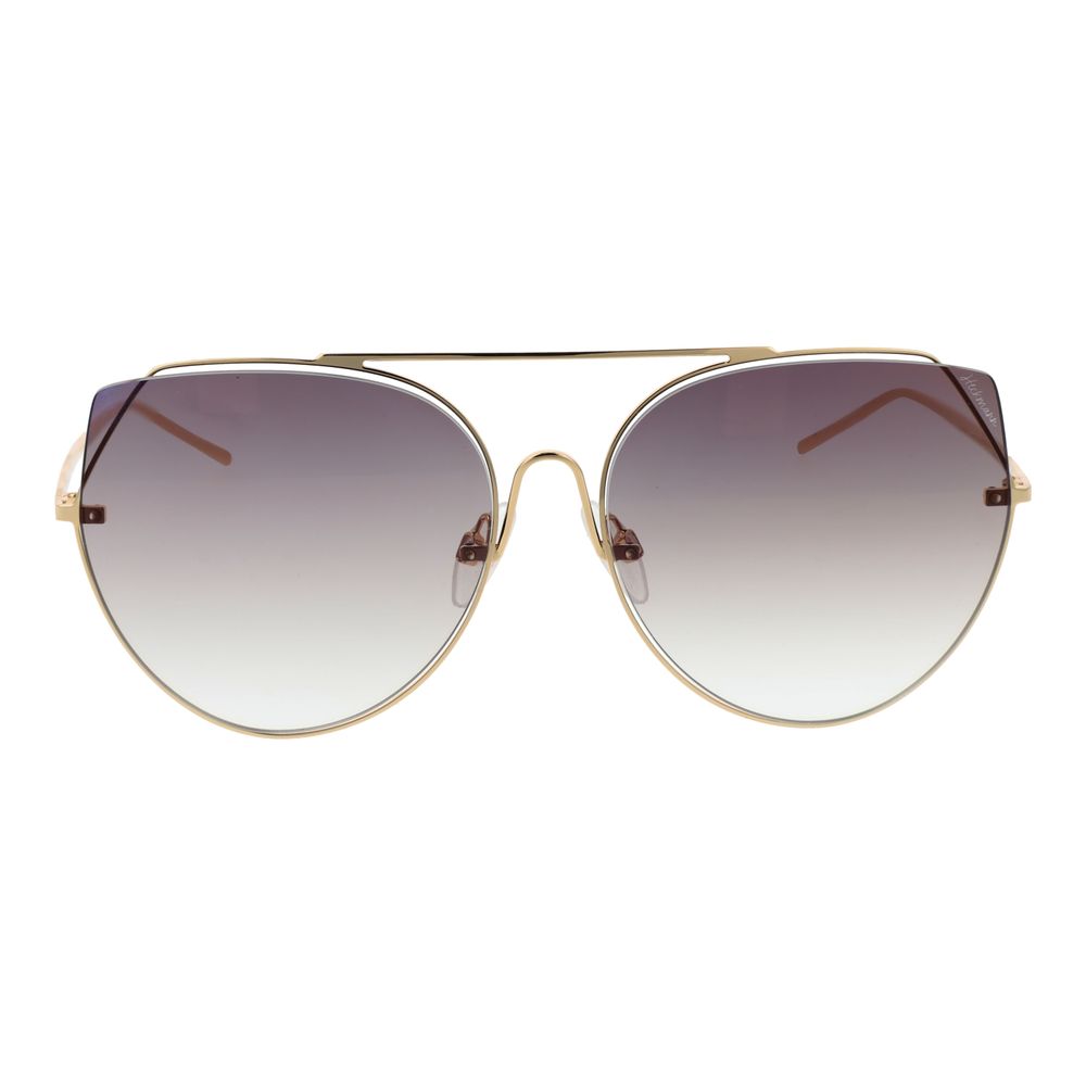 Ana Hickmann Gold Metal Sunglasses