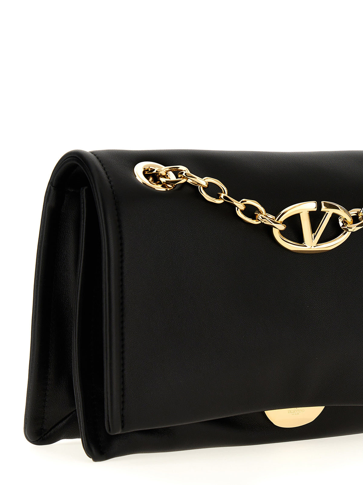 Valentino Garavani Black Lamb Leather Shoulder Bag