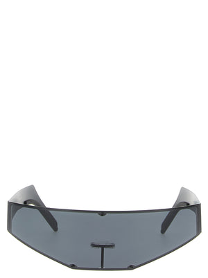 Rick Owens Black Stainless Steel Sunglasses