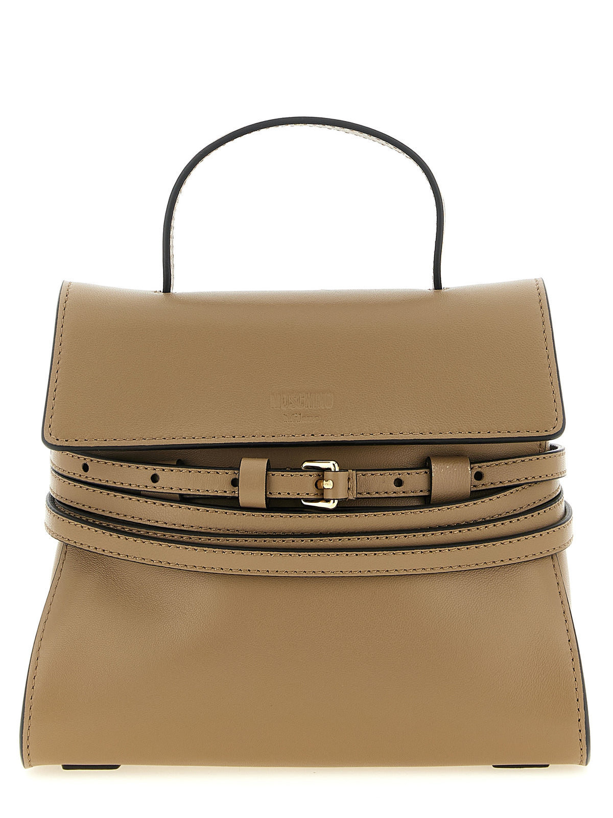 Moschino Beige Napa Leather / Calf Bos Taurus Handbag
