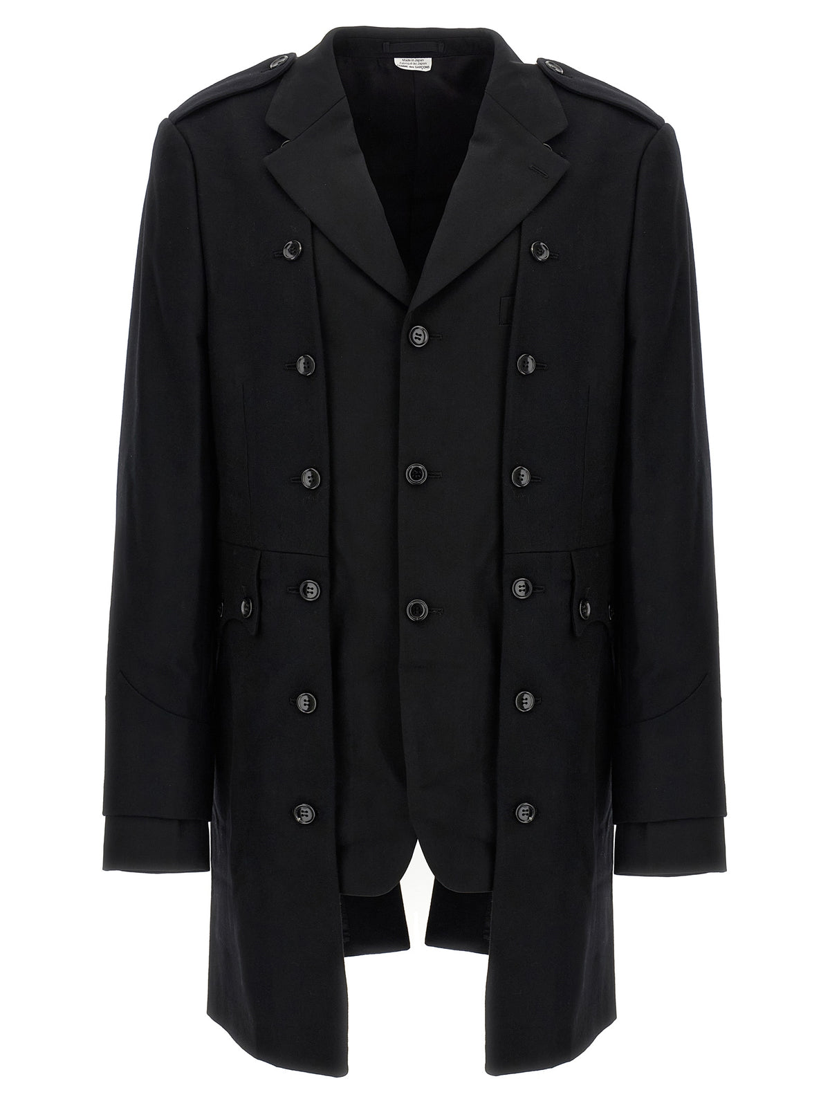 Comme Des Garçons Black Wool Coat