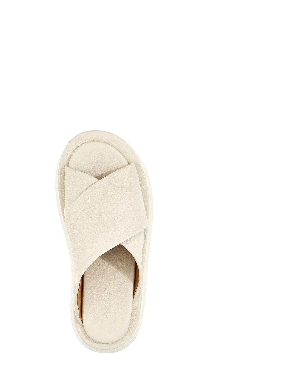 Marsell White Calfskin Slides