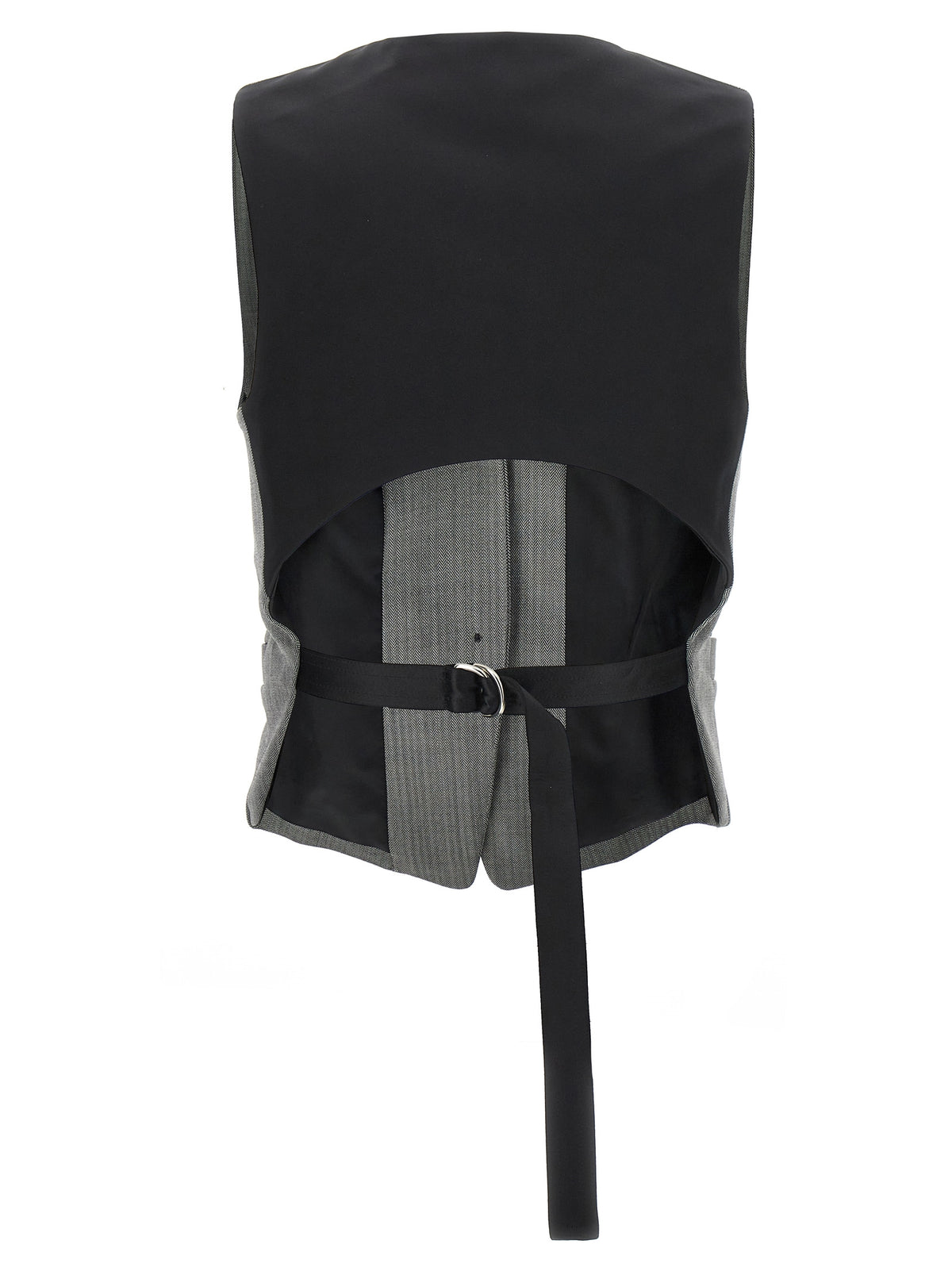 Helmut Lang Bicolor Wool Sleeveless Jacket
