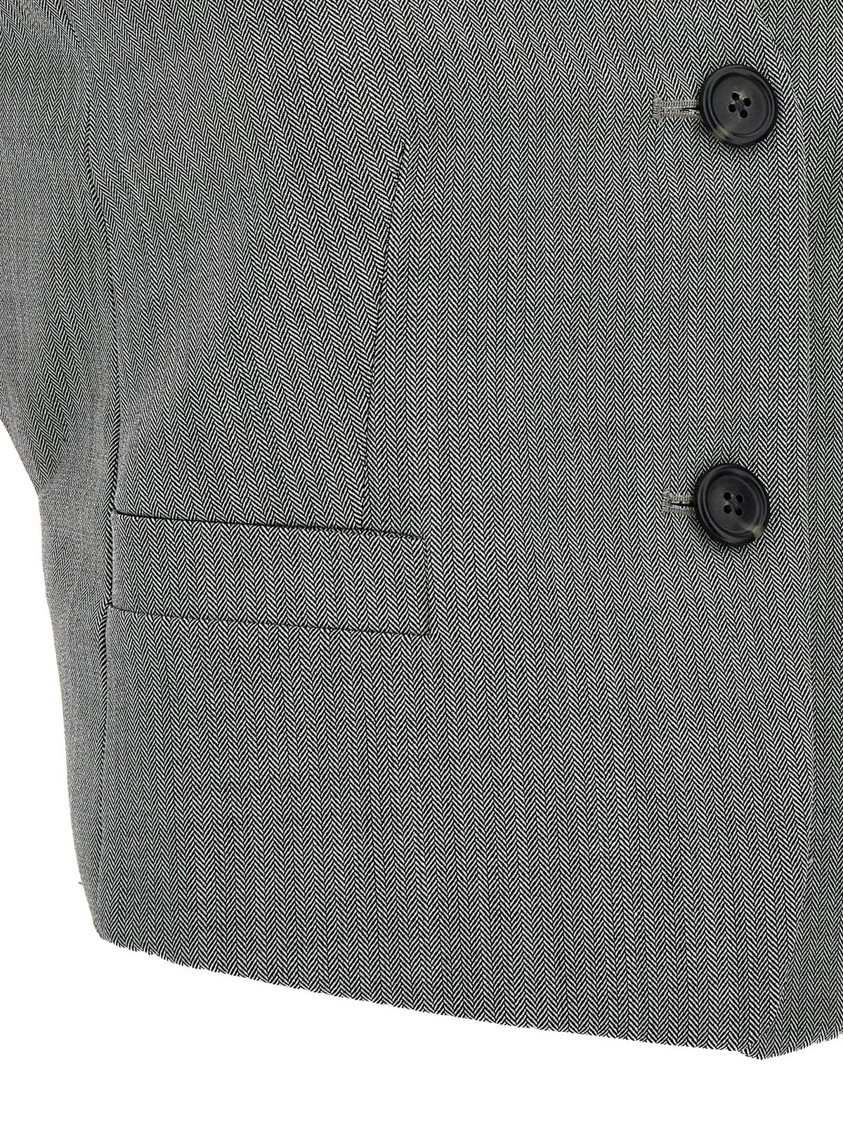Helmut Lang Bicolor Wool Sleeveless Jacket