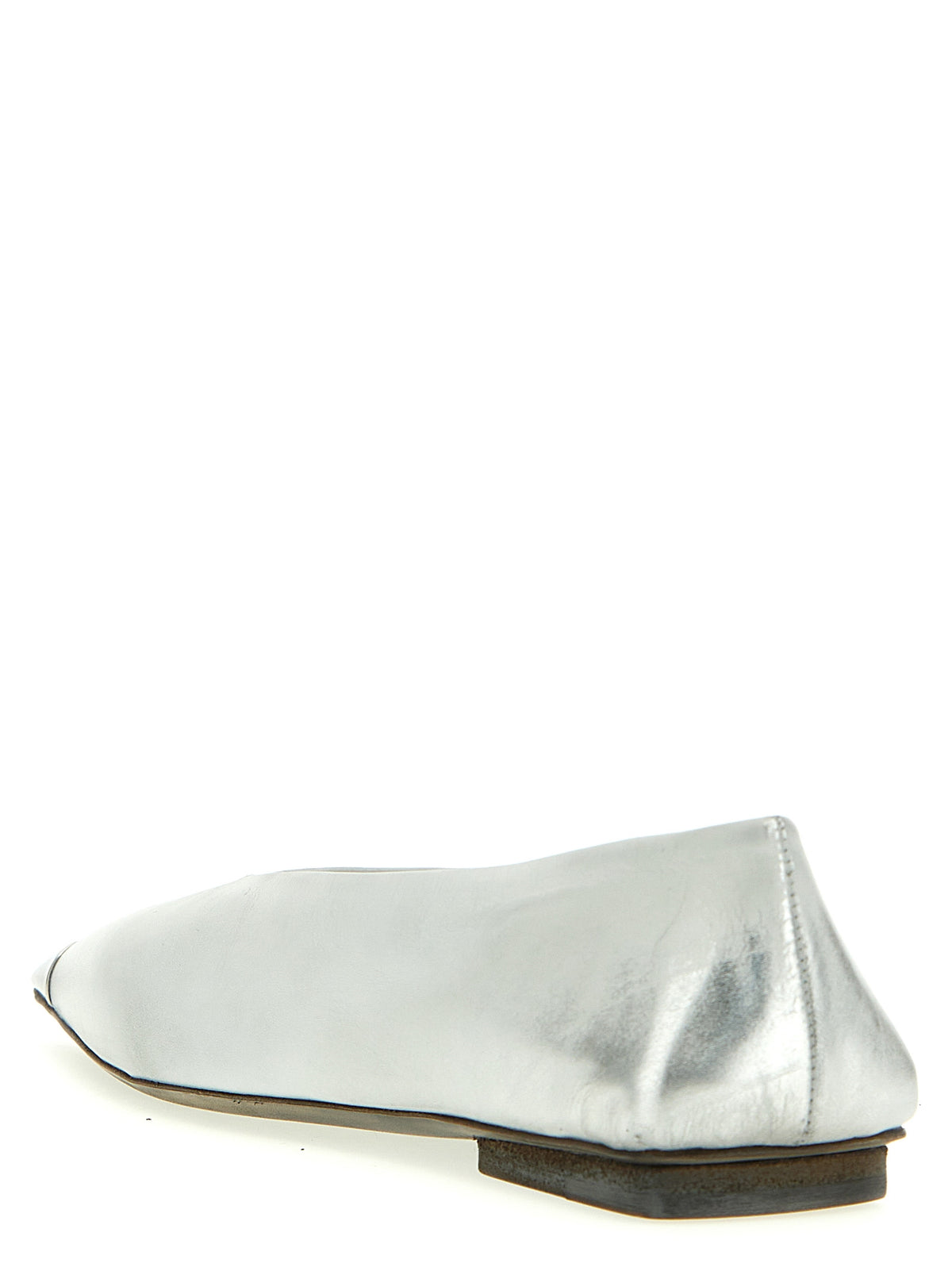 Marsell Silver Calfskin Ballet Flats