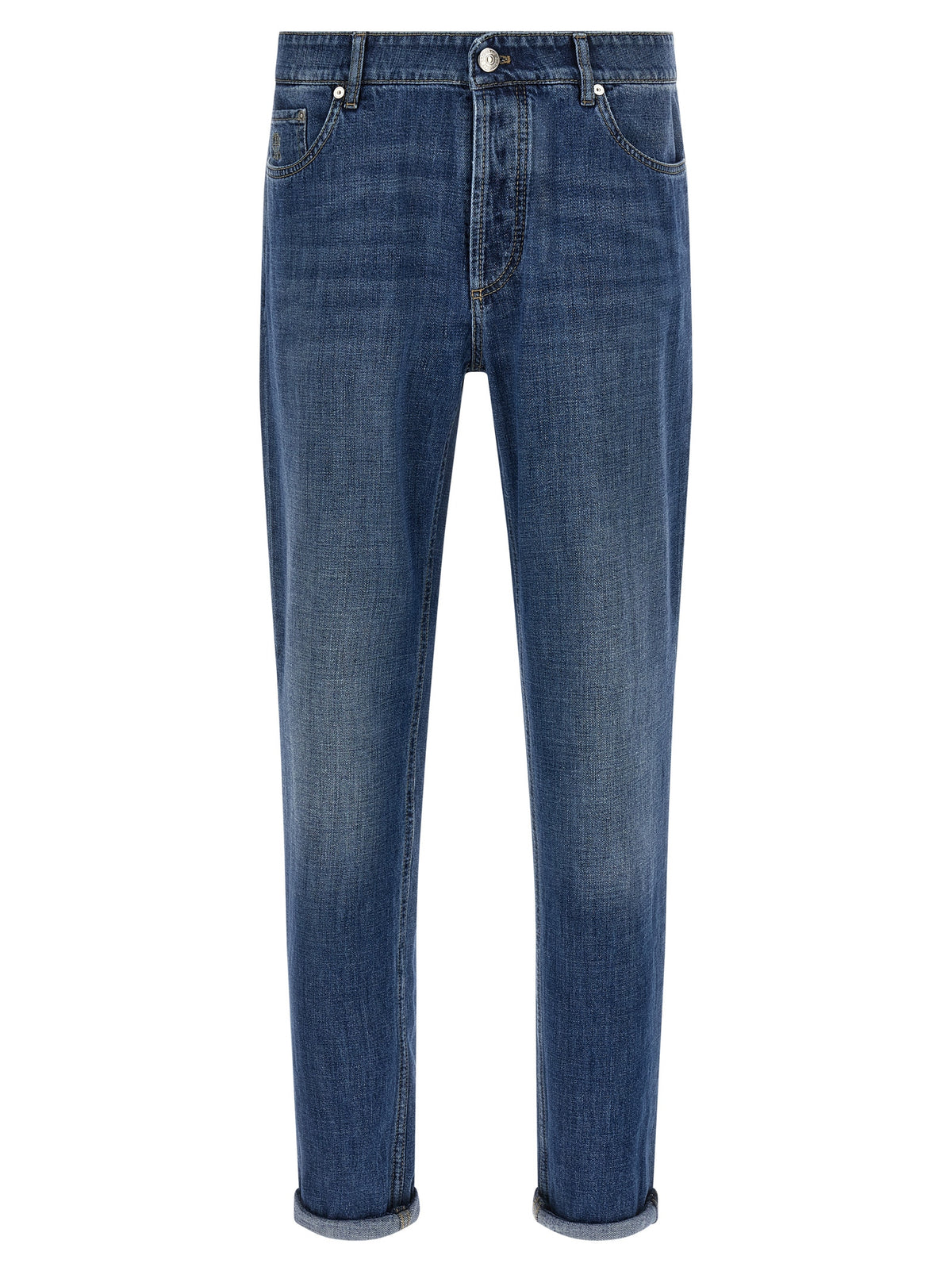 Brunello Cucinelli Blue Cotton Jeans Denim