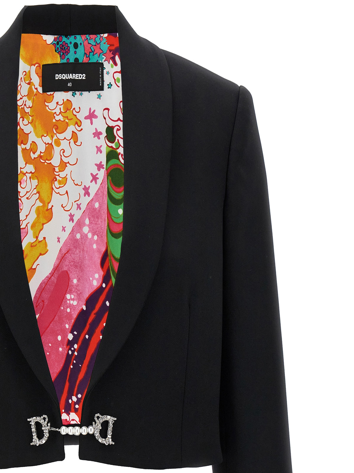 Dsquared² Black Polyester Full-Length Jacket
