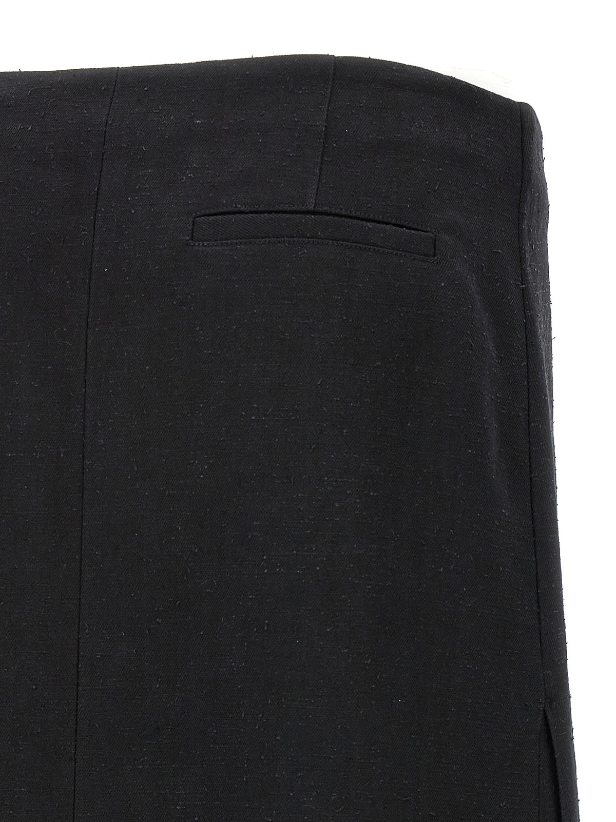 Loulou De Saison Black Cotton Mini Skirt