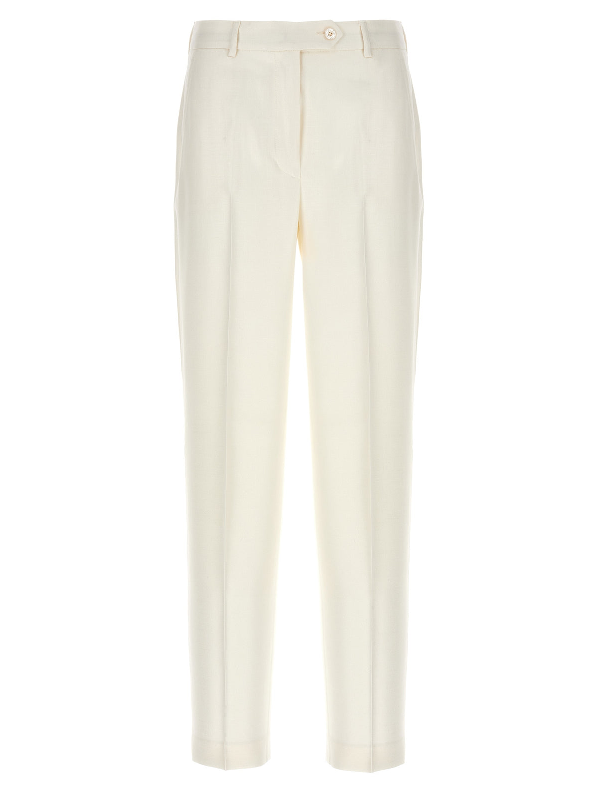 Kiton White Viscose Pants