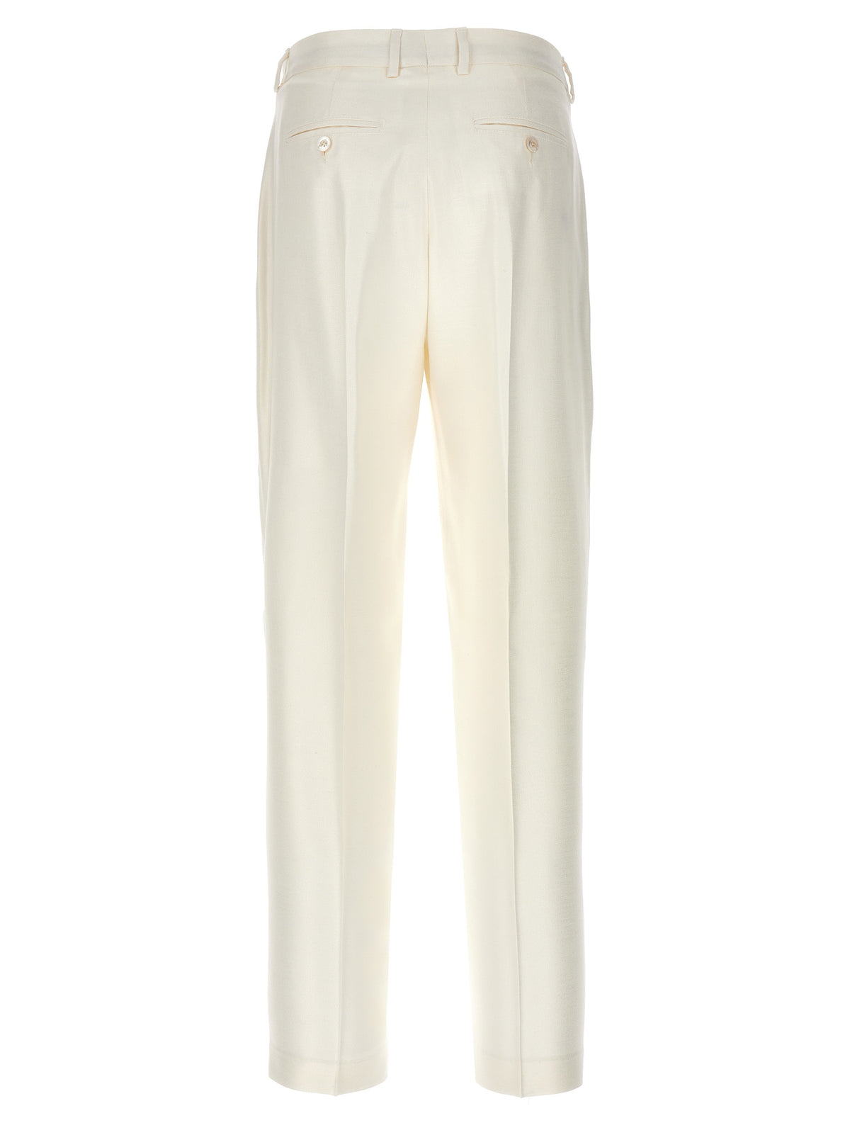 Kiton White Viscose Pants