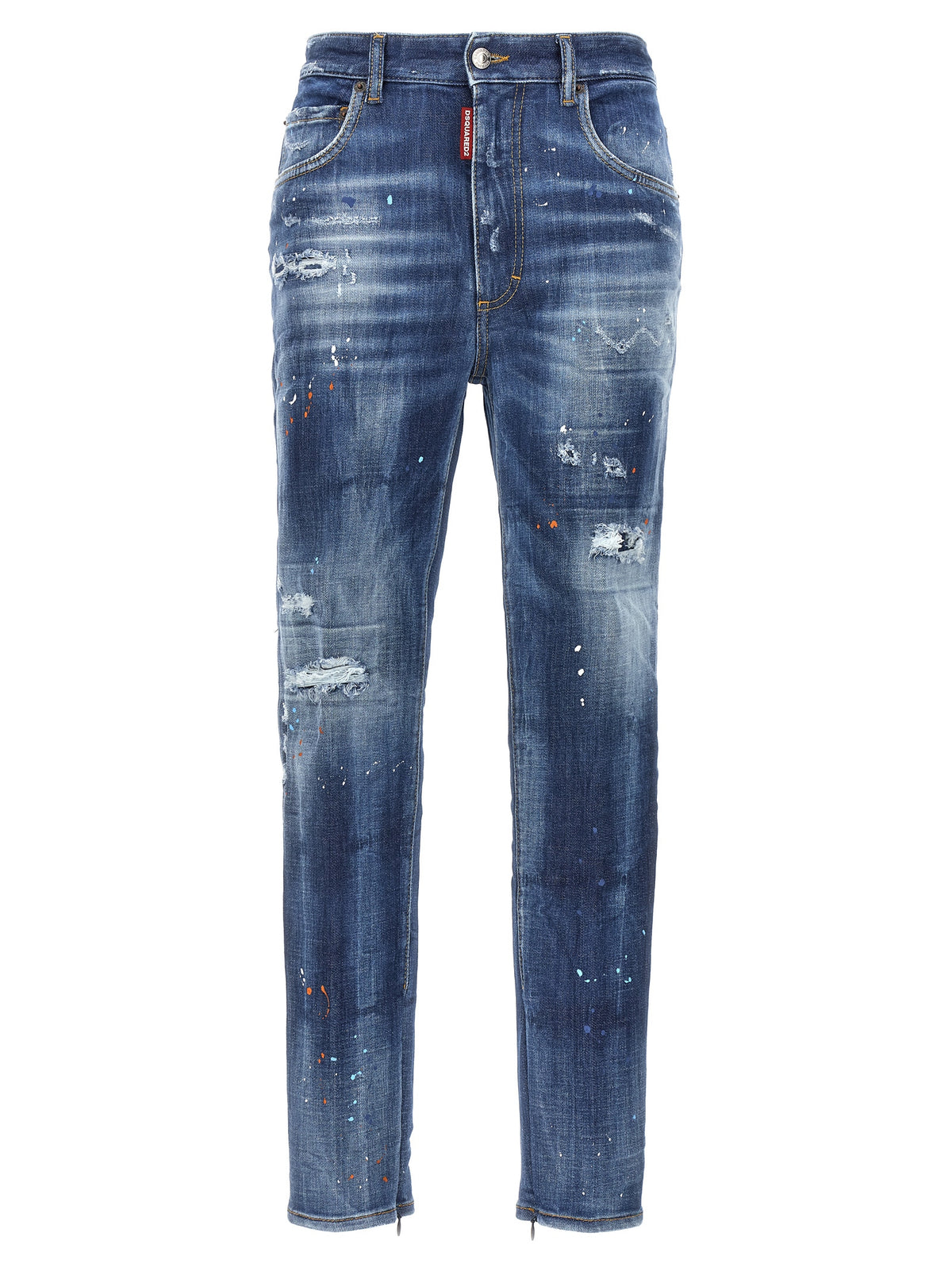 Dsquared² Blue Cotton High-Waisted Jean