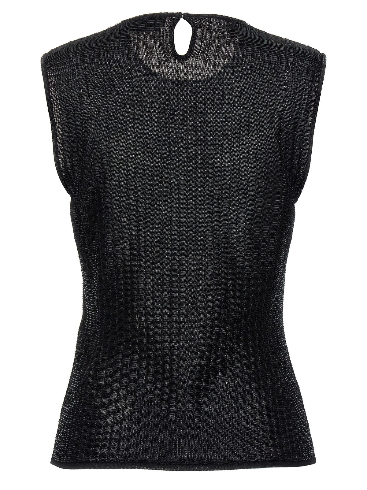 Alexander McQueen Black Viscose Sleeveles T-Shirt