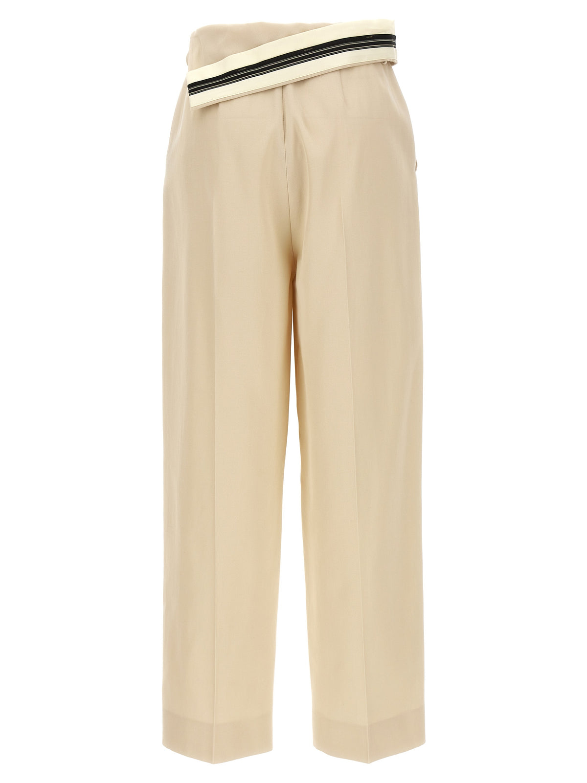 Fendi Beige Wool Casual Pants
