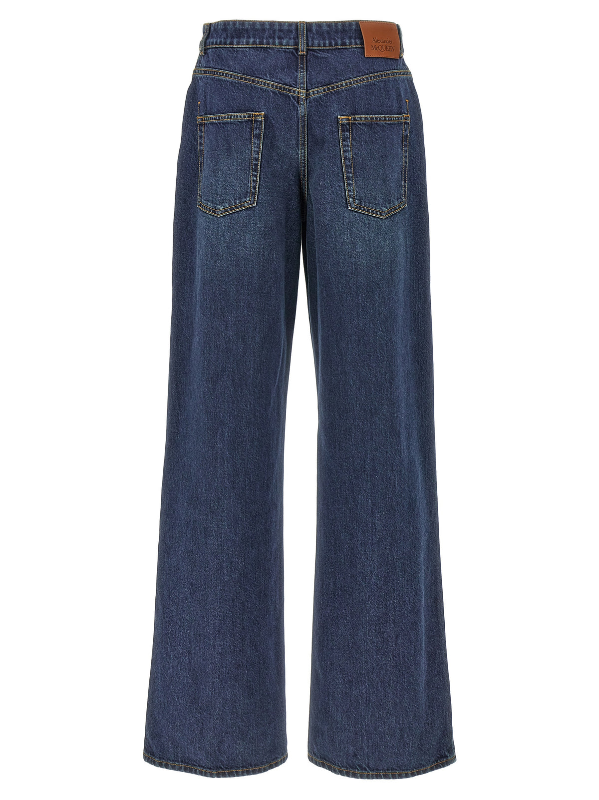 Alexander McQueen Blue Cotton Jeans Denim