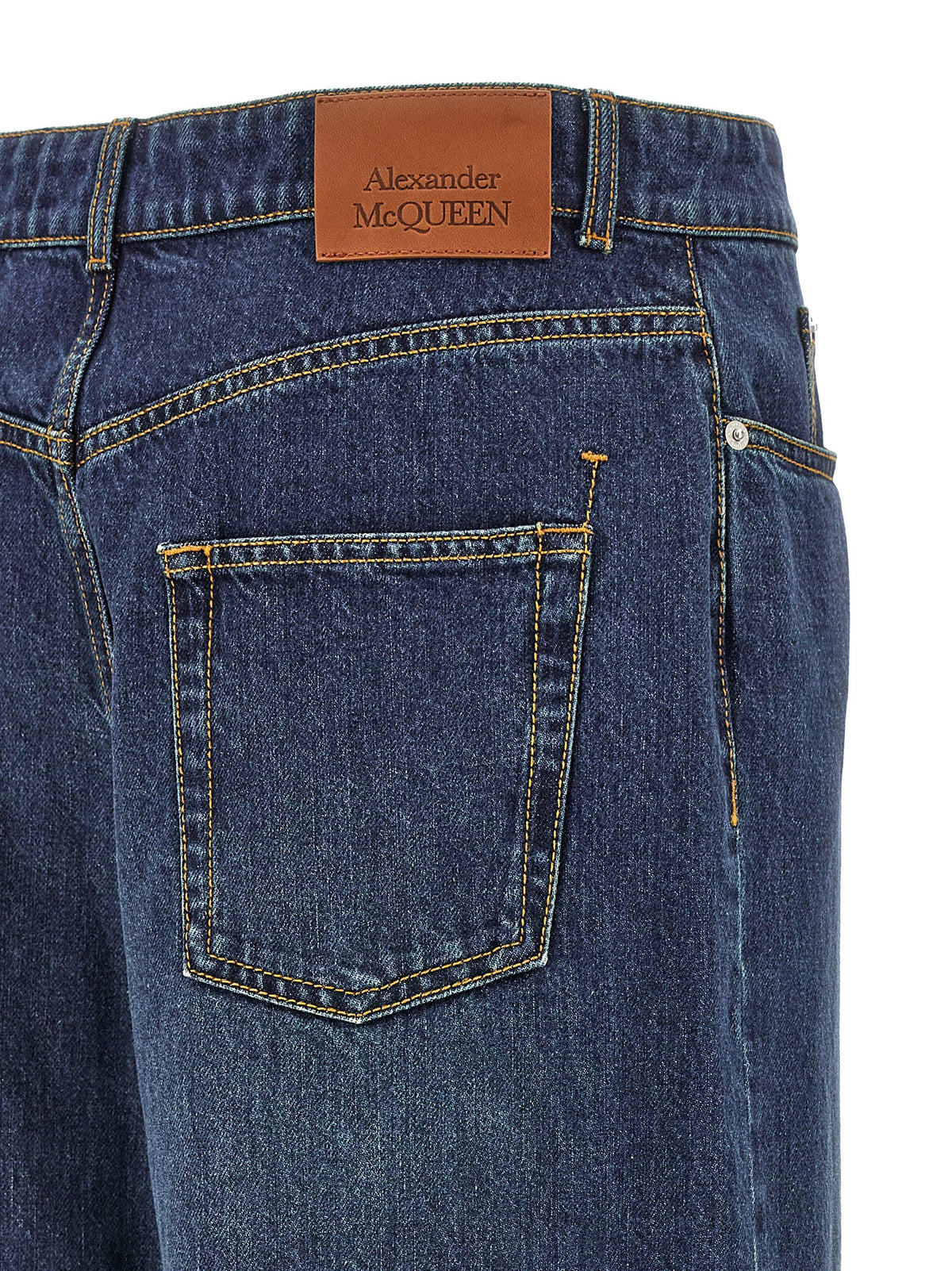 Alexander McQueen Blue Cotton Jeans Denim