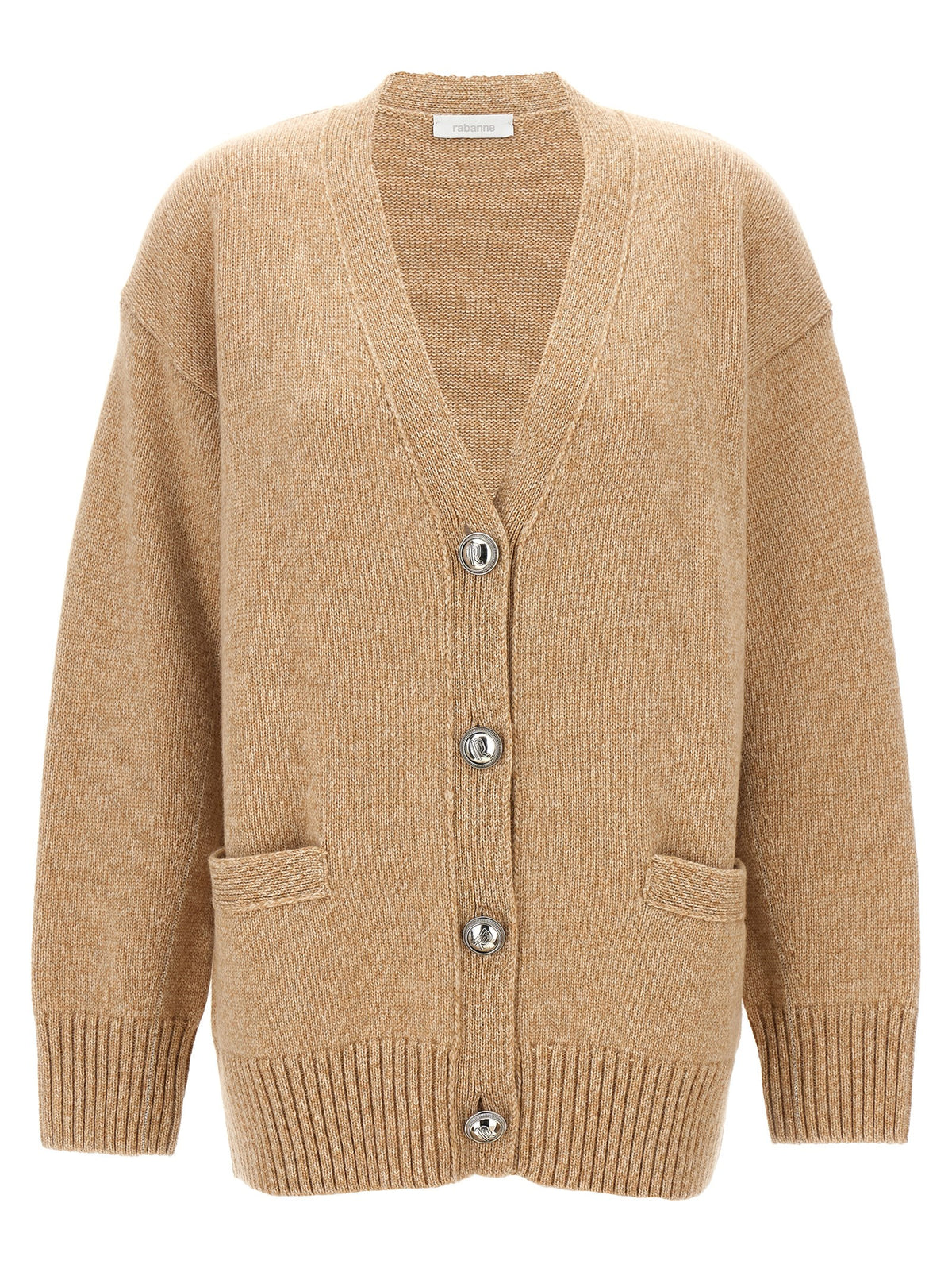 Paco Rabanne Beige Wool Cardigan