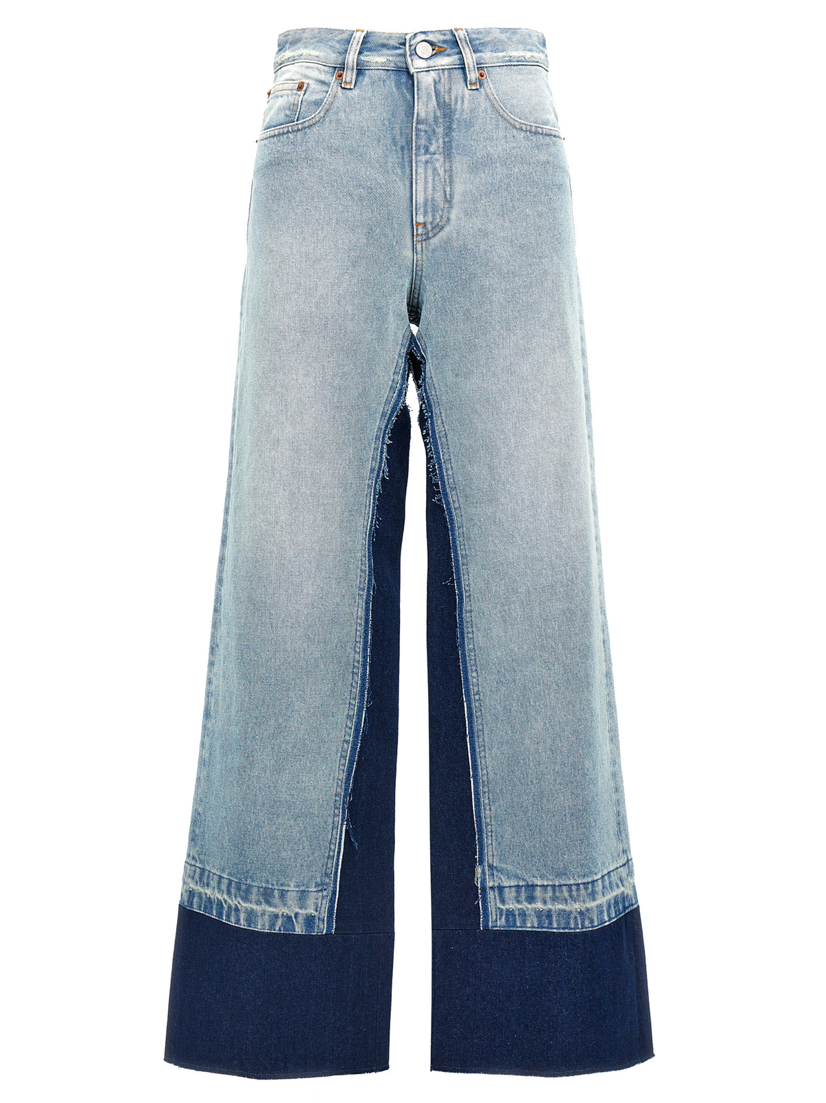 MM6 Maison Margiela Blue Cotton Flared Jeans