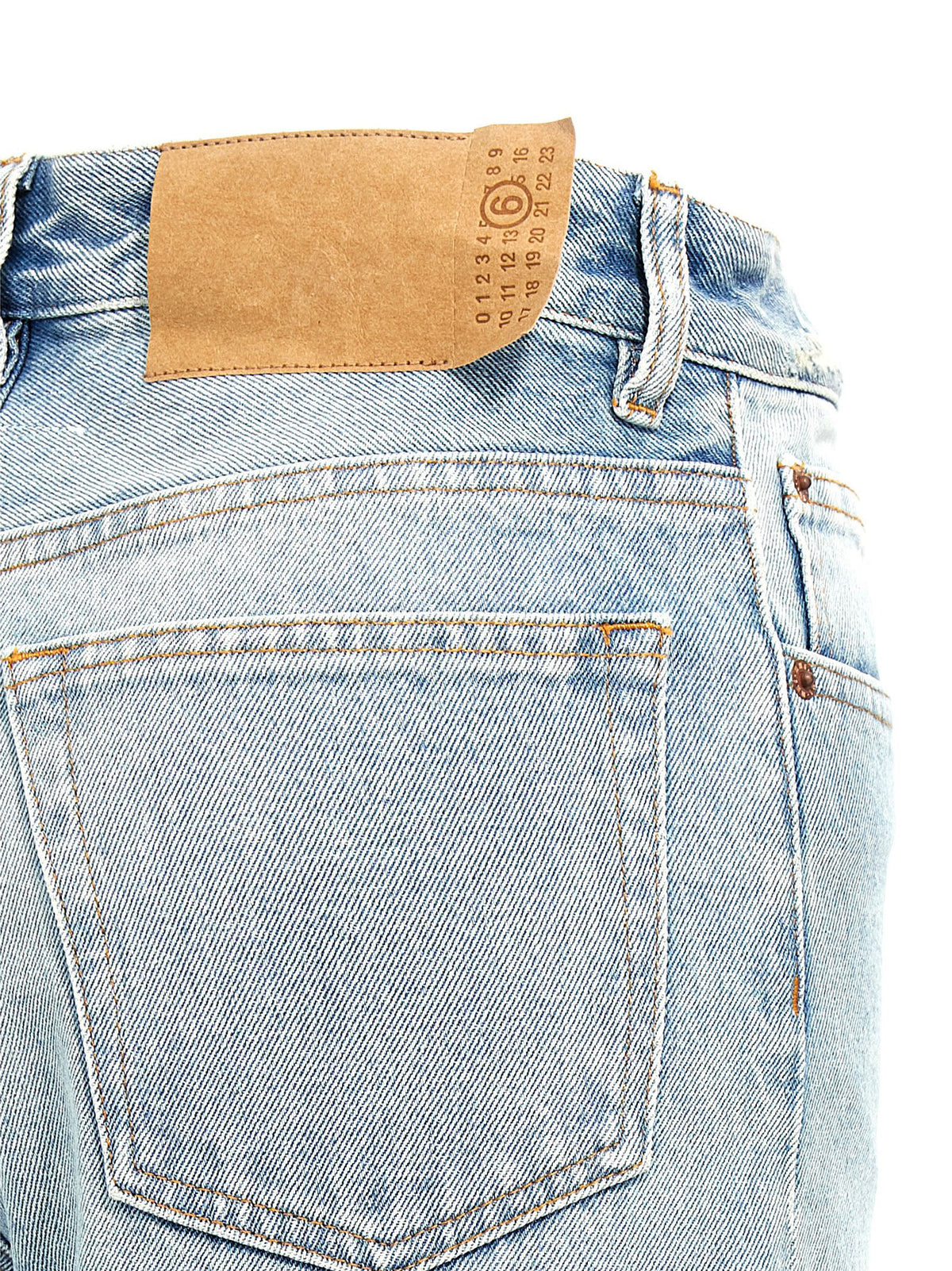 MM6 Maison Margiela Blue Cotton Flared Jeans