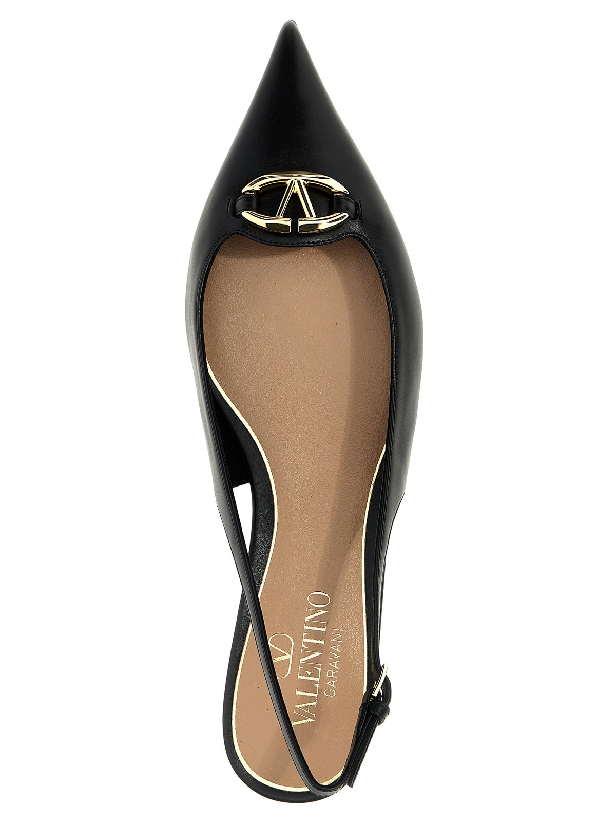 Valentino Garavani Black Calfskin Ballet Flats