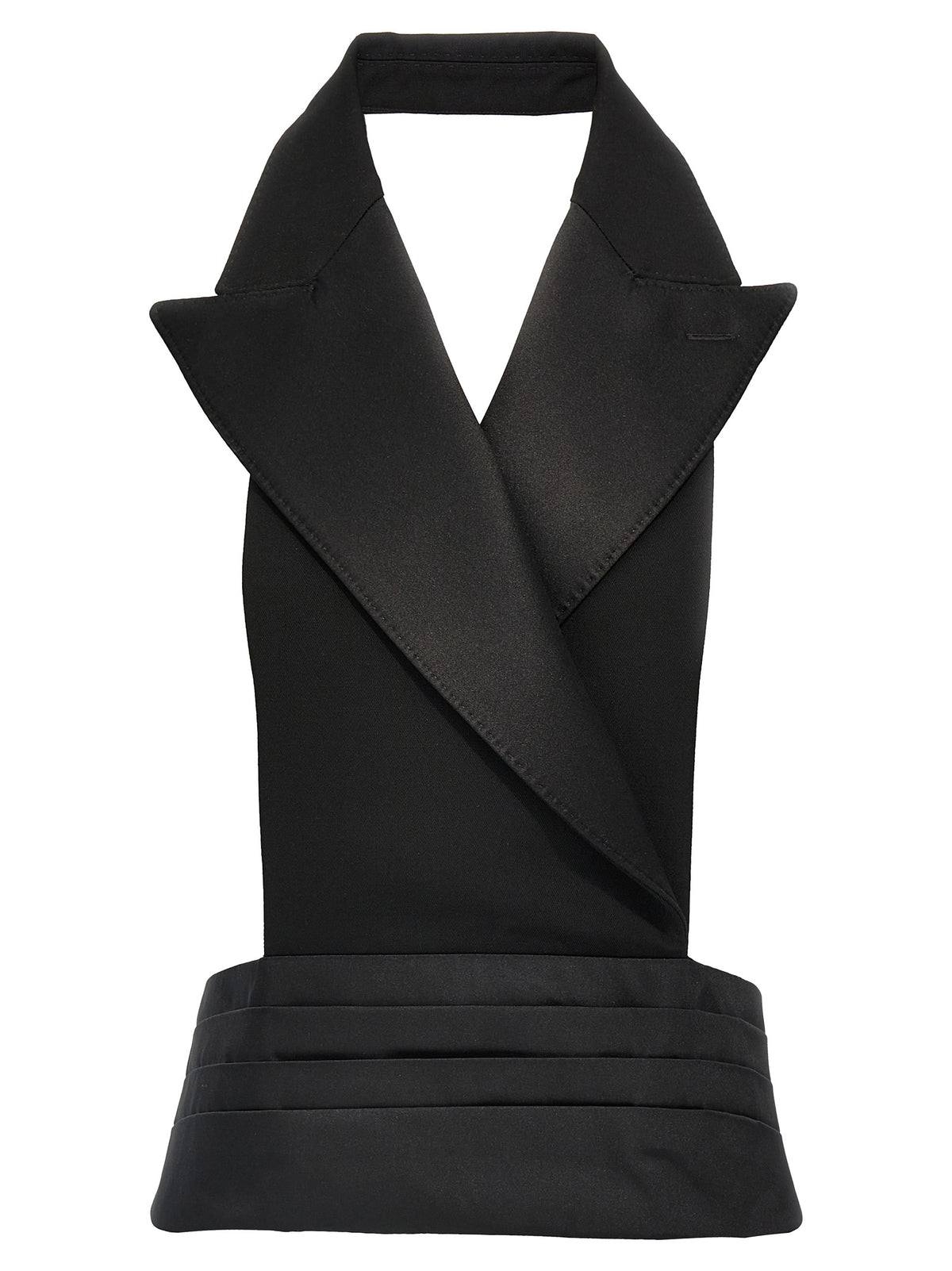Dolce & Gabbana Black Silk Sleeveless Jacket