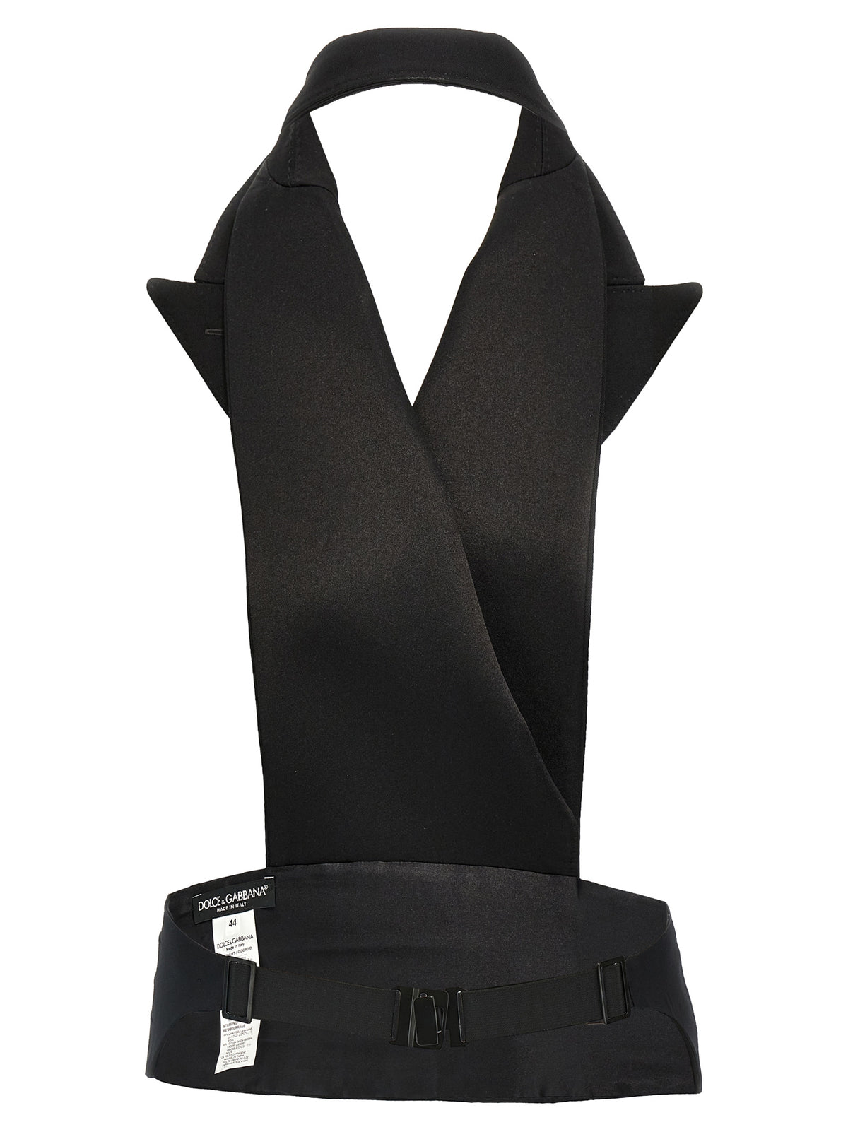 Dolce & Gabbana Black Silk Sleeveless Jacket