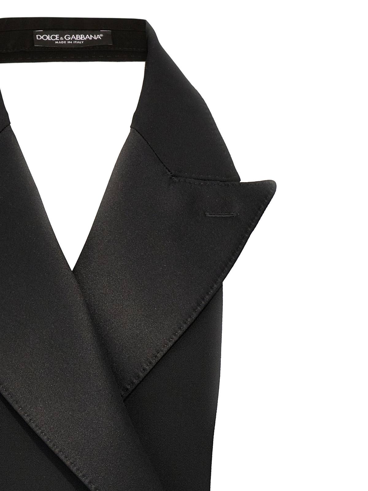 Dolce & Gabbana Black Silk Sleeveless Jacket