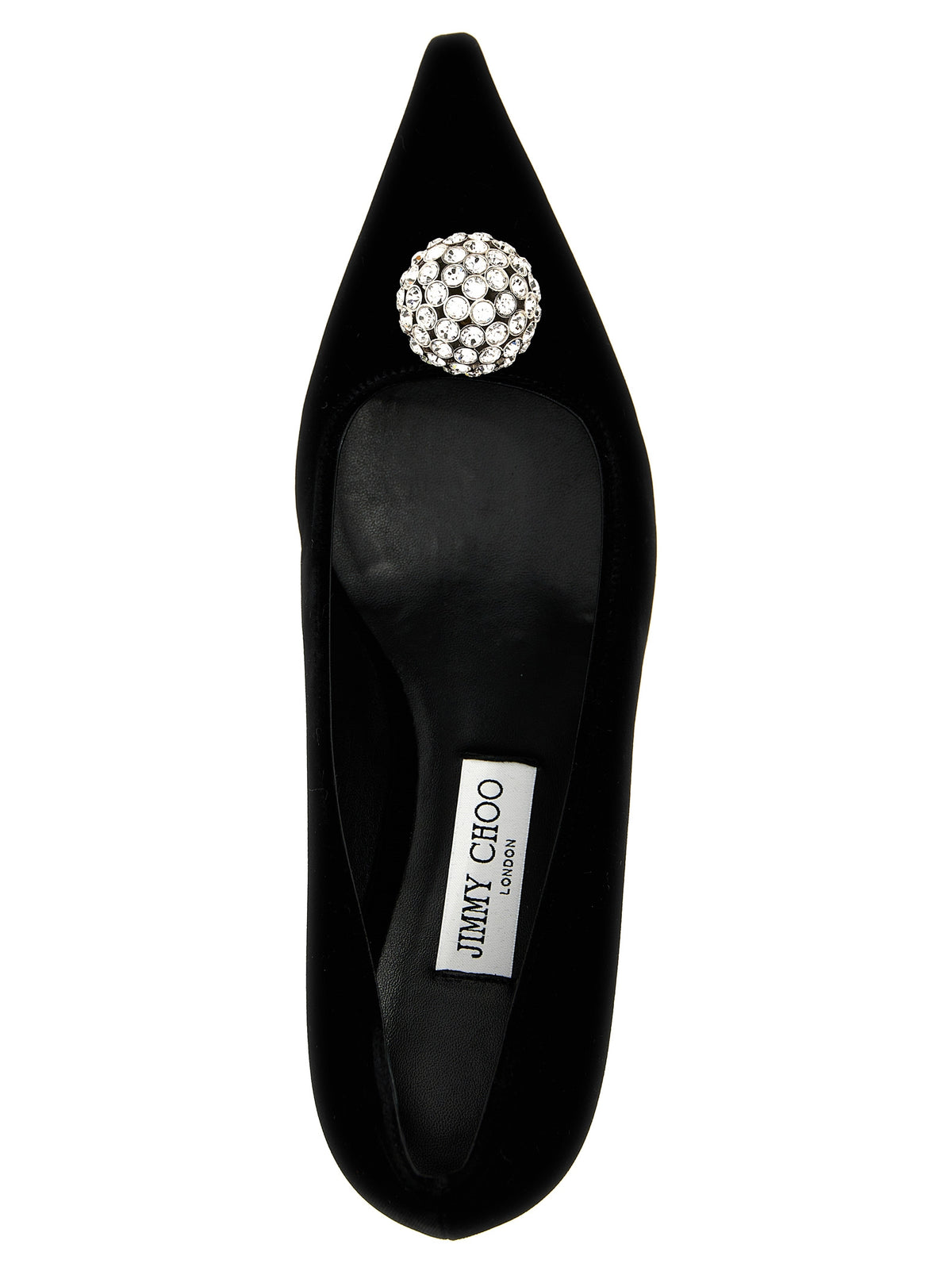 Jimmy Choo Black Textile Mid Heel Pumps
