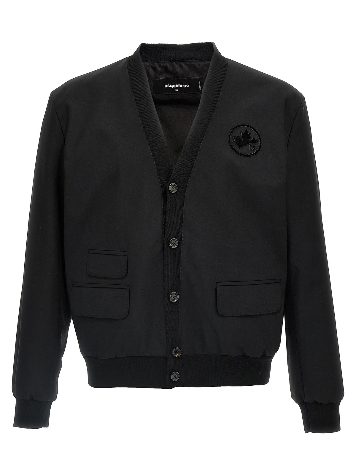 Dsquared² Black Wool Cardigan
