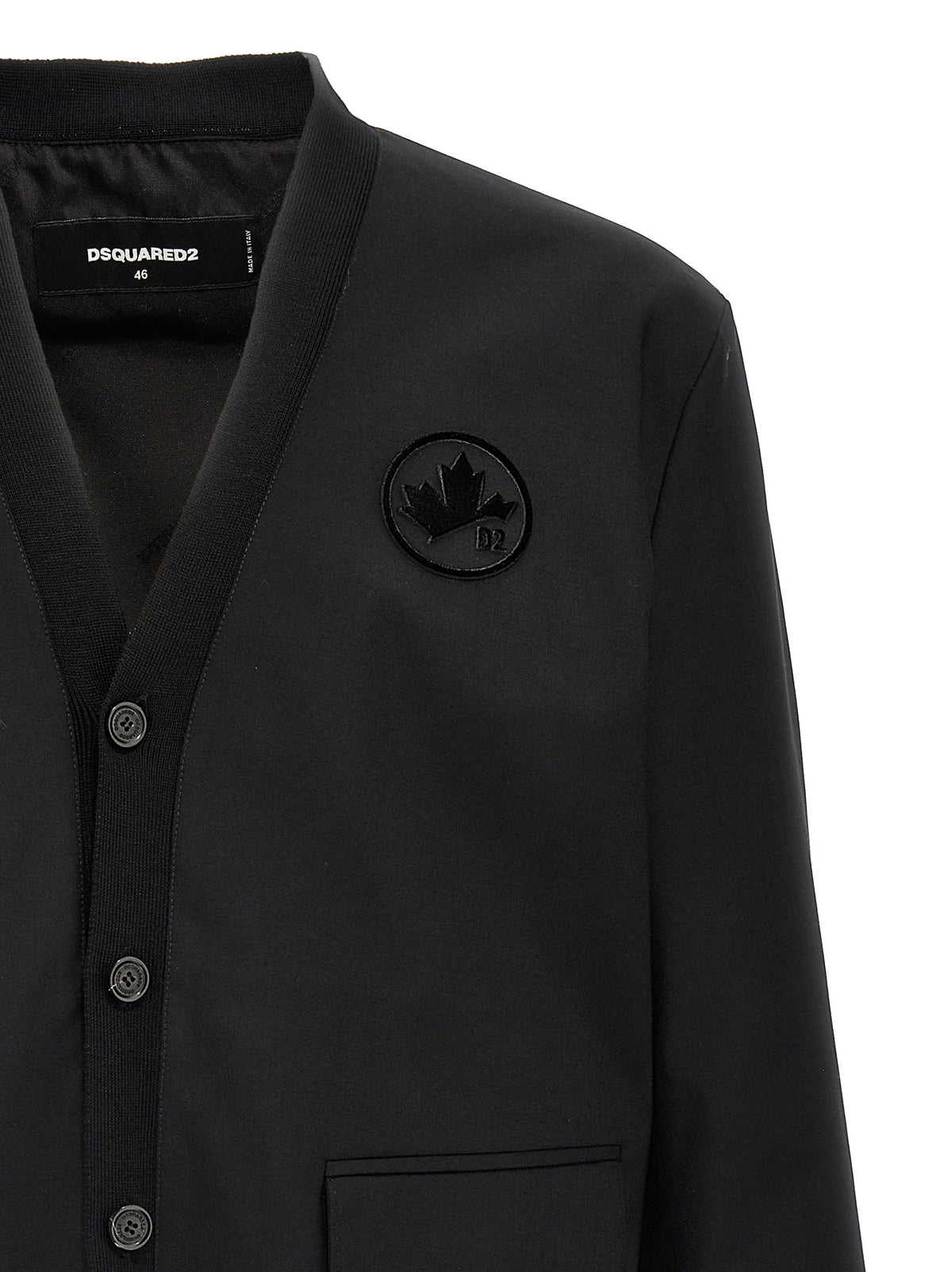 Dsquared² Black Wool Cardigan