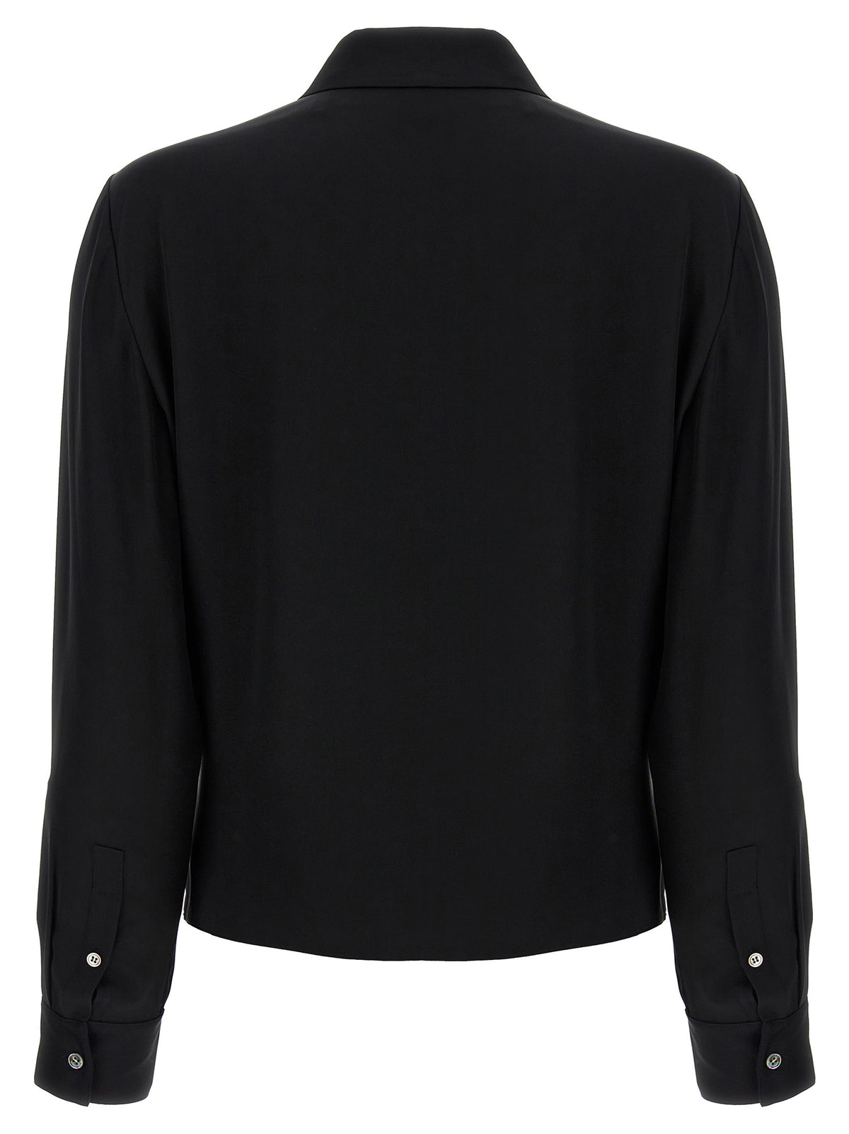 Theory Black Silk Blouse