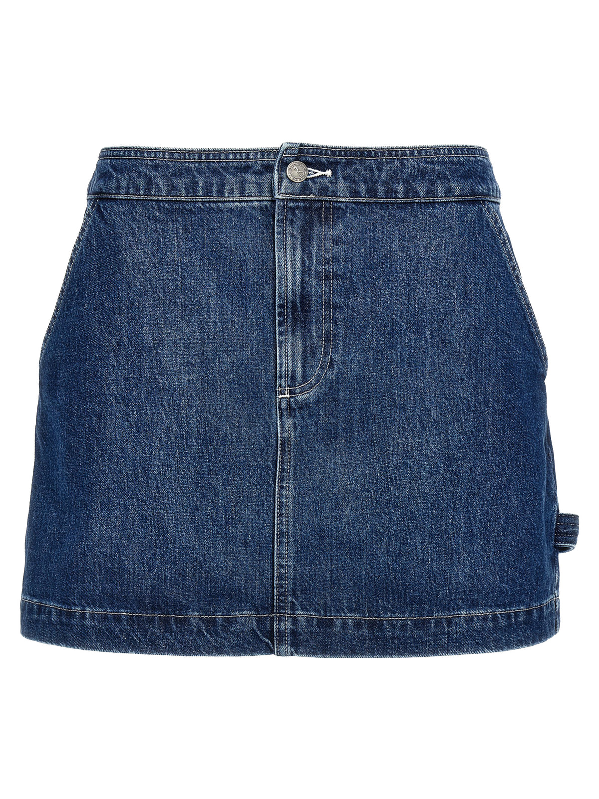 A.P.C. Blue Cotton Long Skirt