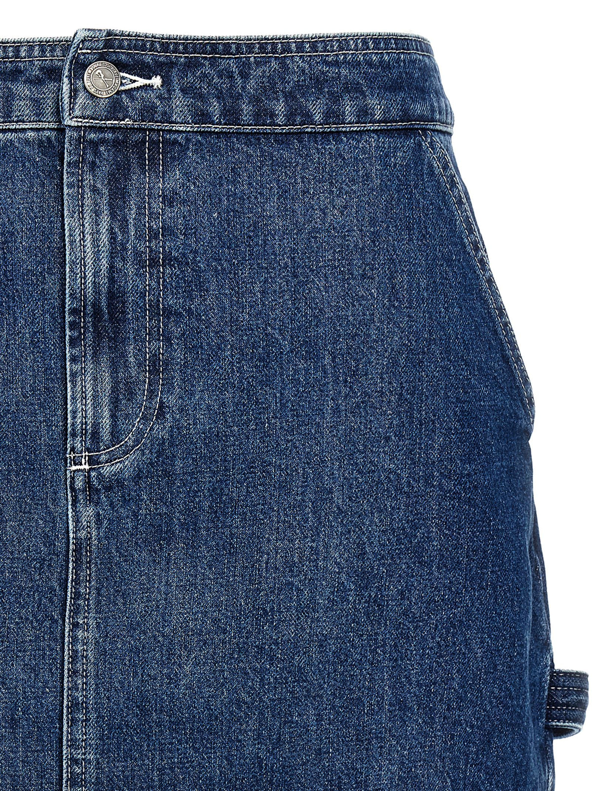 A.P.C. Blue Cotton Long Skirt