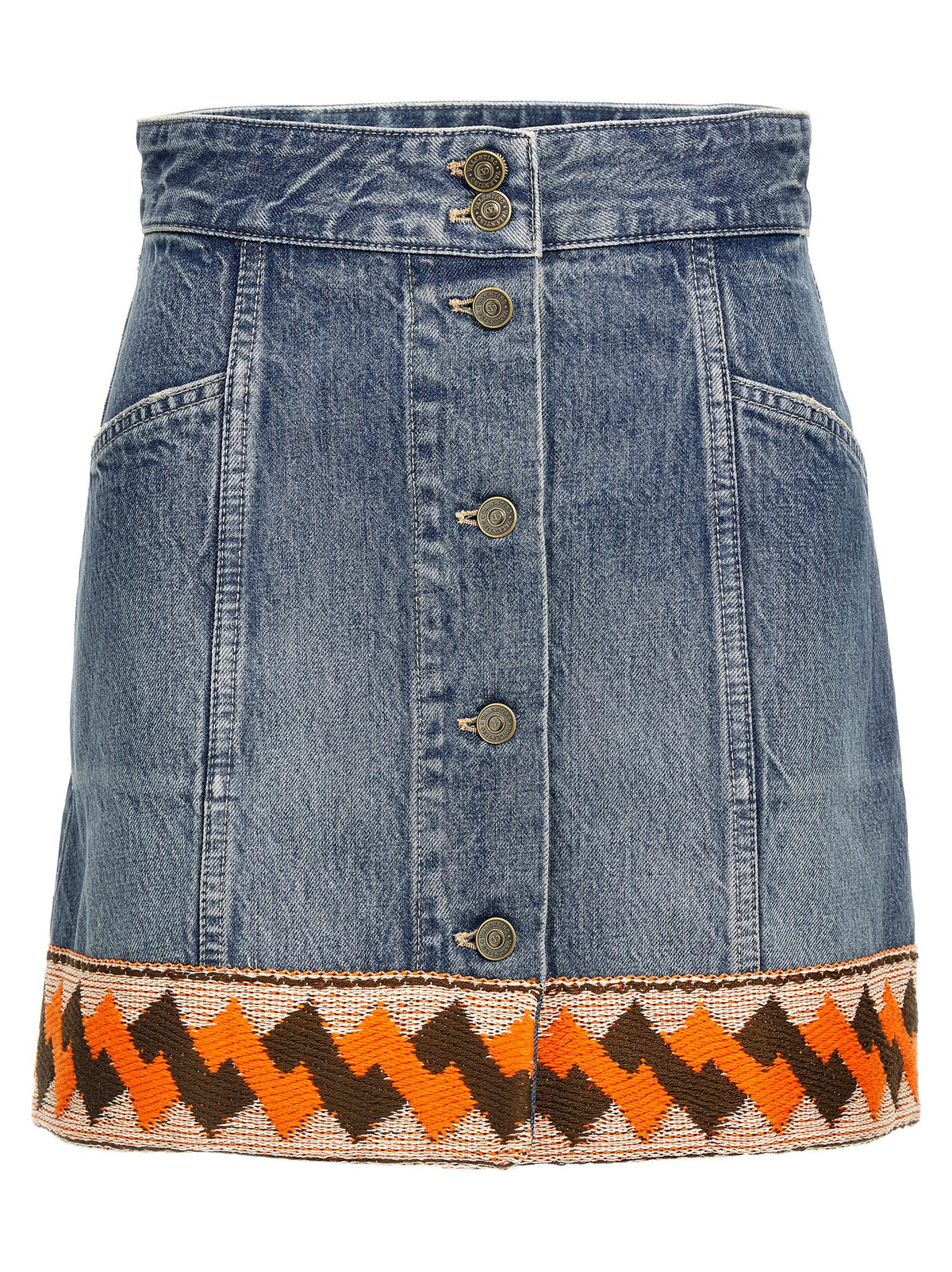 Valentino Garavani Multicolor Cotton Long Skirt