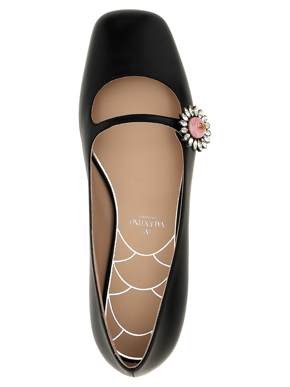 Valentino Garavani Black Calfskin Ballet Flats