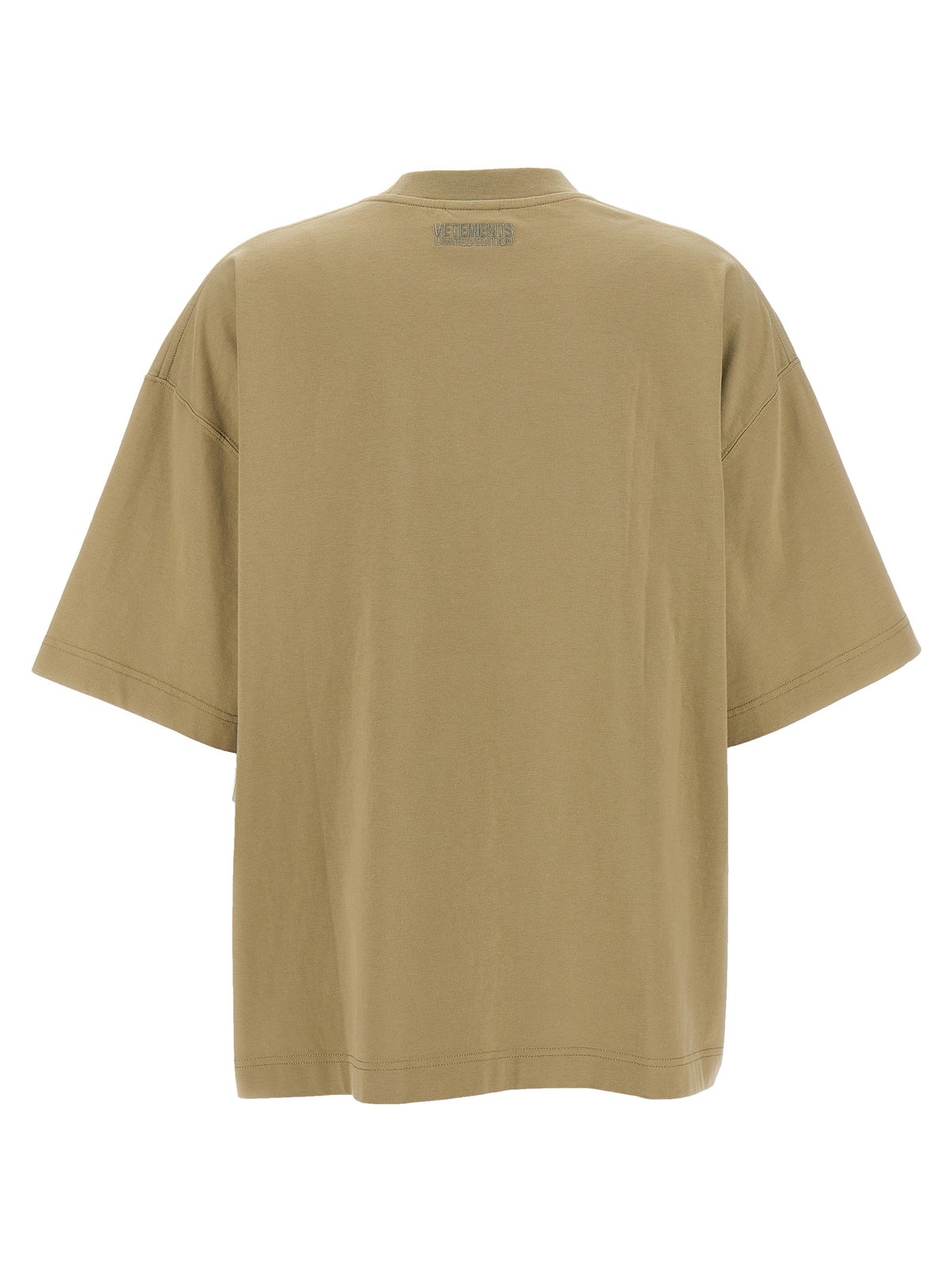 Vetements Beige Cotton T-Shirt