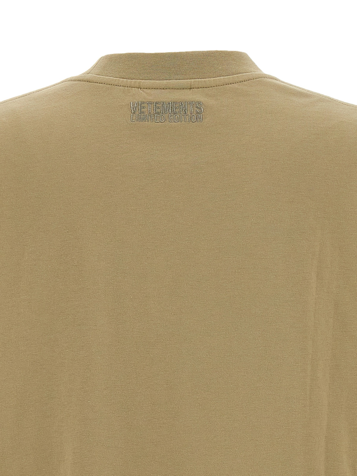 Vetements Beige Cotton T-Shirt