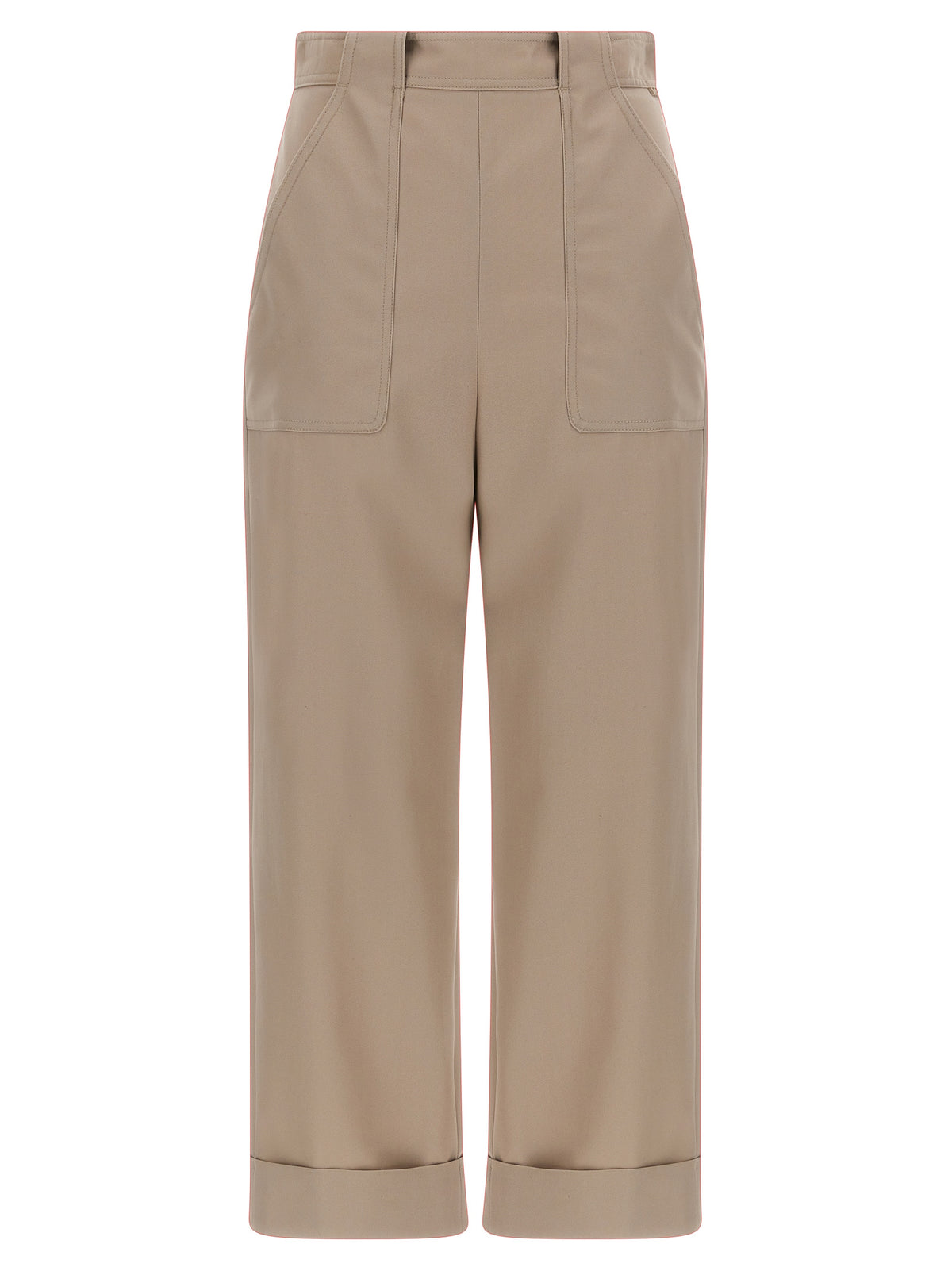 Max Mara Beige Cotton Casual Pants